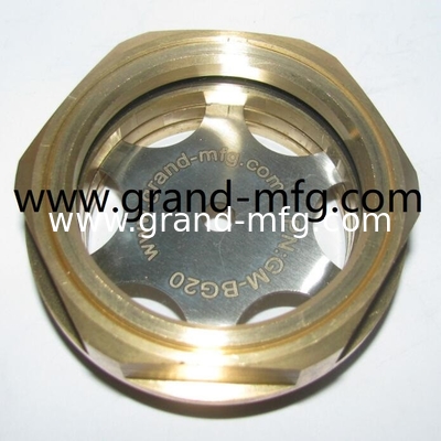 8MPa bsp hilo G masculino 3/8 &quot; 3/4 &quot; vidrio de visualización de nivel de aceite de latón con reflector sin acabado, China