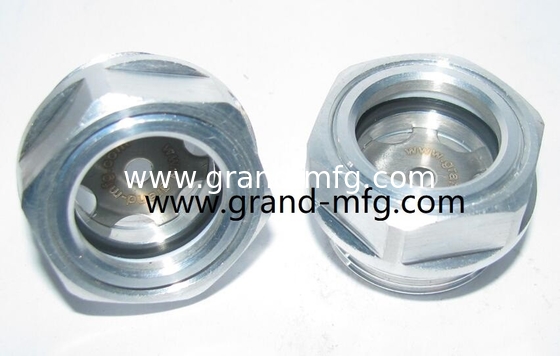 El hilo métrico M18 M20 M22 M24 Turbina de gas Aluminio Indicador de nivel de aceite vidrio de vista personalizado disponible