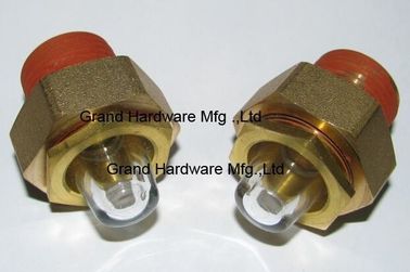 1/2 pulgadas de hilo NPT masculino camiones de trabajo pesado radiador cúpula vidrio de visión de aceite con raíces de vidrio sólido soplador vidrio de visión de aceite