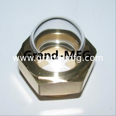 GM-HDM16 M16X1.5 camiones de trabajo pesado vidrio de visualización de nivel de aceite abovedado medidor de 5-10 Bar Alcance de presión ojo de toro Vidrio de visualización de aceite de latón para bomba caja de cambios Reducidor de velocidad y más