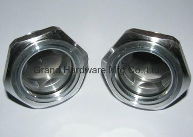 BSP G hilo 1 pulgada Hexagon vidrio de visualización de nivel de aceite de aluminio con reflector para compresor,filtro de aceite de hilo masculino proveedor