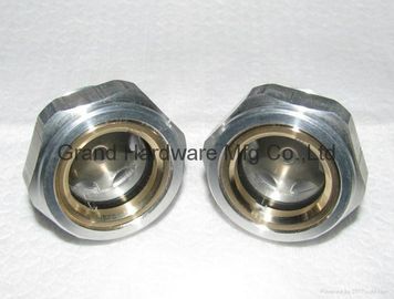 BSP G hilo 1 pulgada Hexagon vidrio de visualización de nivel de aceite de aluminio con reflector para compresor,filtro de aceite de hilo masculino proveedor