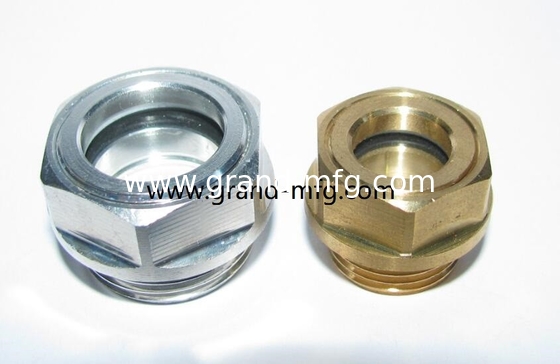 BSP rosca G1/2&quot; 3/4 &quot;reducidor soplador de aluminio indicador de nivel de aceite vidrio de vista personalizado disponible