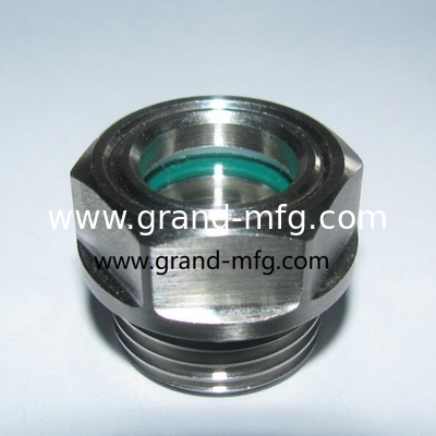 1500PSI NPT 1/4 de presión vidrio de visión de aceite de acero inoxidable SS304 100 bar para vaporizadores Vidrio de visión líquido de acero inoxidable con diferentes espesores de vidrio