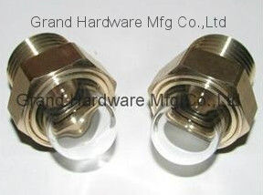 latón Hpb57-3 NPT BSP hilo métrico 1/2 &quot;ventanas en forma de cúpula, vidrio de mira con cúpula suministrado por una empresa profesional china