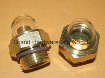 niveles de aceite y ventanas, caja de engranajes de latón aceite de vista del tapón de vidrio, reducción de los niveles de aceite de latón proveedor de hilo bsp G3/4 G1/2 INCH
