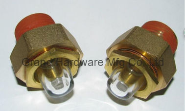 niveles de aceite y ventanas, caja de engranajes de latón aceite de vista del tapón de vidrio, reducción de los niveles de aceite de latón proveedor de hilo bsp G3/4 G1/2 INCH