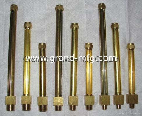 NPT, BSP, G hilo, hilo métrico 1/2 pulgadas, 3/4 pulgadas, 1 pulgadas, indicadores de visión con tubo de vidrio de visión