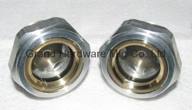 Vidrio de visualización del nivel de aceite de aluminio para cajas de engranajes y compresores de bombas Vidrio natural Vidrio templado o vidrio borosilicato 2 mm a 5 mm espesor 5-10 bar Rango de presión NPT NPTF UNC UNF hilo métrico BSP
