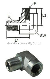 NPT BSP hilo métrico OEM accesorios hidráulicos de acero niquelado