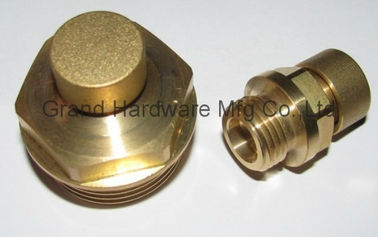 G hilo 1/2&quot; de hilo masculino, tapones de ventilación para compresores de latón natural
