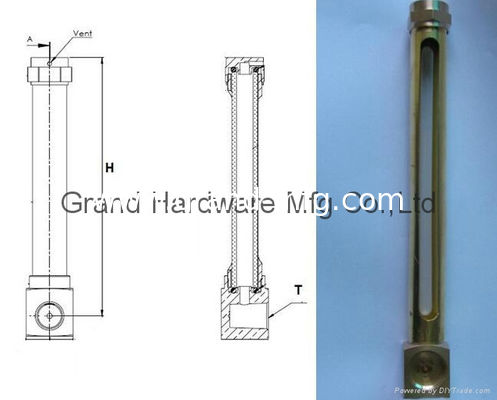 hilo NPT BSP masculino 1/4 INCH medidor de visualización de nivel de aceite de latón para contenedores de aceite hidráulico y transmisión de potencia