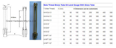 Mejora de nivel de aceite de control de latón de 3/4 pulgadas para tambor horizontal - hilo Npt, hilo BSP, hilo G, hilo métrico disponible
