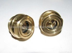 hilo BSP G masculino 1/2",3/4",1" Vidrio de visión de aceite de latón ((BSP y hilo métrico) con vidrio natural