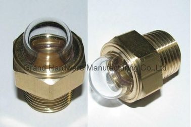 hilo NPT masculino 11/4&quot; latón natural Vidrio de visualización del indicador de nivel de aceite con vidrio de borosilicato y vidrio natural