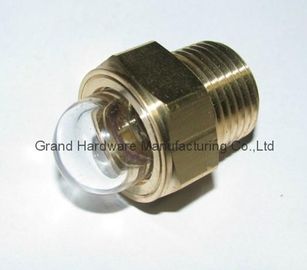 hilo NPT masculino 11/4&quot; latón natural Vidrio de visualización del indicador de nivel de aceite con vidrio de borosilicato y vidrio natural