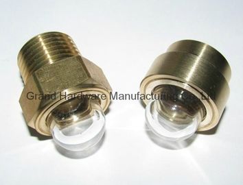 El hilo masculino de vidrio templado de latón toros de vidrio de nivel del ojo en NPT BSP hilo métrico 1 INCH,2 INCH,M42,M60X2 de latón vidrio de visión de aceite GM-BM42 GM-BM60