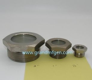 Vehículo de visión de acero fundido de hilo métrico M30x1.5, ventanas de visión de acero fundido,vidrio de visión de aceite,China