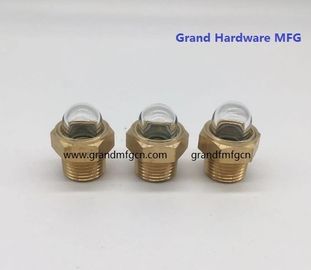 los hilos masculinos de tuberías NPT de 1/2 pulgada de cúpula de nivel de aceite de vidrio de vidrio indicadores de nivel de aceite para radiadores de camiones