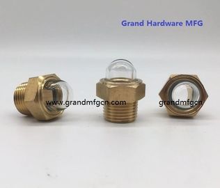 los hilos masculinos de tuberías NPT de 1/2 pulgada de cúpula de nivel de aceite de vidrio de vidrio indicadores de nivel de aceite para radiadores de camiones