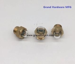 los hilos masculinos de tuberías NPT de 1/2 pulgada de cúpula de nivel de aceite de vidrio de vidrio indicadores de nivel de aceite para radiadores de camiones