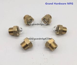 los hilos masculinos de tuberías NPT de 1/2 pulgada de cúpula de nivel de aceite de vidrio de vidrio indicadores de nivel de aceite para radiadores de camiones