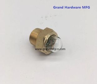los hilos masculinos de tuberías NPT de 1/2 pulgada de cúpula de nivel de aceite de vidrio de vidrio indicadores de nivel de aceite para radiadores de camiones