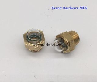los hilos masculinos de tuberías NPT de 1/2 pulgada de cúpula de nivel de aceite de vidrio de vidrio indicadores de nivel de aceite para radiadores de camiones