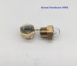 cuerdas de tubería NPT masculinas de 1/2 pulgada de cúpula de vidrio de nivel de aceite con vidrio natural para radiadores de camiones