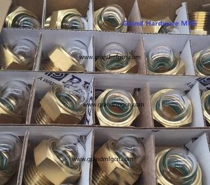 cuerdas de tubería NPT masculinas de 1/2 pulgada de cúpula de vidrio de nivel de aceite con vidrio natural para radiadores de camiones
