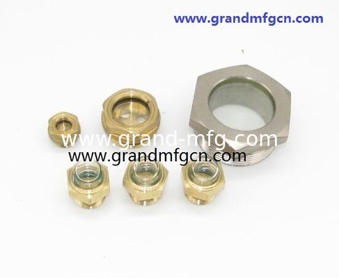 NPT BSP hilos de tubería masculino 1/2 "domo vidrio de nivel de aceite con vidrio natural servicio OEM y ODM