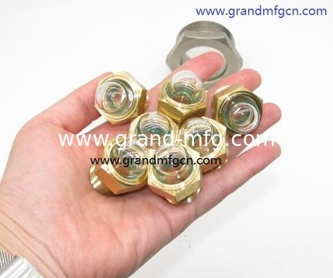 NPT BSP hilos de tubería masculino 1/2 "domo vidrio de nivel de aceite con vidrio natural servicio OEM y ODM