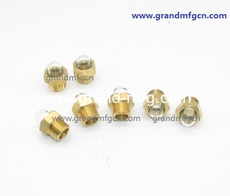 Hombres NPT BSP hilos de tubería 3/4&quot; cúpula del radiador vidrio de nivel de aceite con vidrio natural servicio OEM y ODM