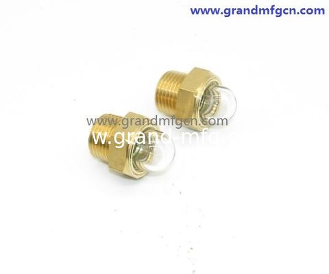 Hombres NPT BSP hilos de tubería 3/4&quot; cúpula del radiador vidrio de nivel de aceite con vidrio natural servicio OEM y ODM