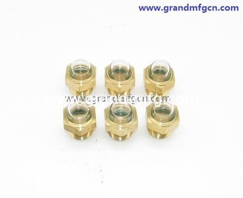 Hombres NPT BSP hilos de tubería 3/4&quot; cúpula del radiador vidrio de nivel de aceite con vidrio natural servicio OEM y ODM