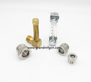 Indicador de nivel de aceite de plástico / indicador de nivel de aceite hidráulico de aluminio con marcas de nivel para contenedores de pared delgada