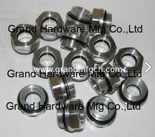 hombre BSP G rosca soplador de aluminio de vidrio de nivel de aceite con vidrio de 3mm fabricante profesional en China