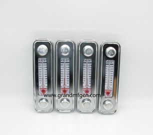 Indicador de nivel de aceite hidráulico de aleación de aluminio / medidor con marcas de nivel del termómetro para contenedores de pared delgada