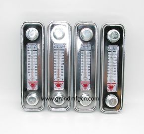 Indicador de nivel de aceite hidráulico de aleación de aluminio / medidor con marcas de nivel del termómetro para contenedores de pared delgada