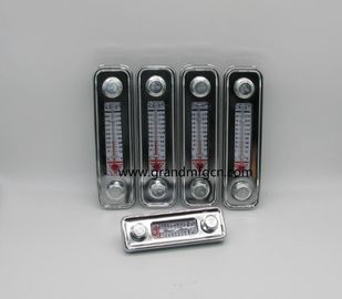 Indicador de nivel de aceite hidráulico de aleación de aluminio / medidor con marcas de nivel del termómetro para contenedores de pared delgada