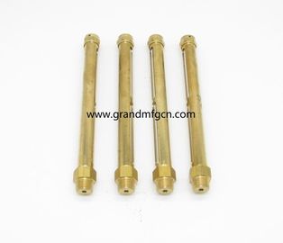 Medidores de nivel de aceite de latón en hilo NPT, BSP, G masculino1/8",1/4",3/8",1/2"3/4", con tubo de cristal de cuarzo