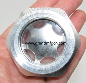 BSP G hilo 1/2&quot; 3/4&quot; 1&quot; 2&quot; Blower Vidrio de visualización de nivel de aceite indicador personalizado disponible Vidrio de visualización de nivel de aceite de aluminio para cajas de engranajes de bombas y compresores