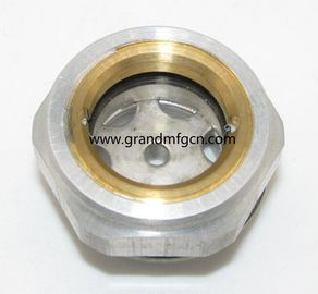 hilo métrico M16 M27 M33 M36 M42 compresor de aire Vidrio de visualización del indicador de nivel de aceite Aluminio Vidrio de visualización del nivel de aceite para reductores de velocidad y transmisión de potencia Tamaños personalizados y opciones OEM disponibles