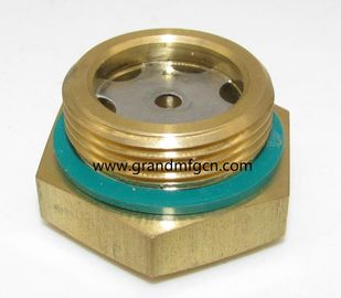 Filamento BSP 1 1/2 " 1 1/4 " 1 " vidrio de visualización de nivel de aceite de latón con reflector sin acabado, China