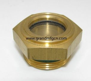 Filamento BSP 1 1/2 " 1 1/4 " 1 " vidrio de visualización de nivel de aceite de latón con reflector sin acabado, China