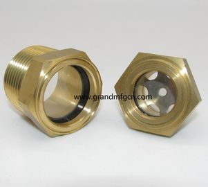 Filamento BSP 1 1/2 " 1 1/4 " 1 " vidrio de visualización de nivel de aceite de latón con reflector sin acabado, China