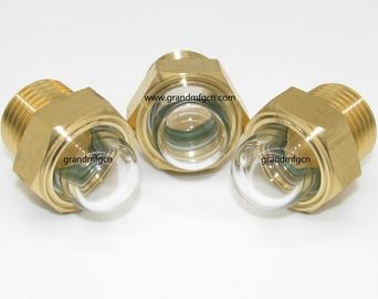 UNF hilo 3/4 &quot; 1/2 &quot; 1&quot; 2 pulgadas de latón vidrio de nivel de aceite sin reflector sin acabado, China