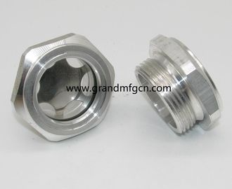 Reducción de hilo métrico M30X1.5 M33X1.5 Indicador de nivel de aceite vidrio personalizado disponible