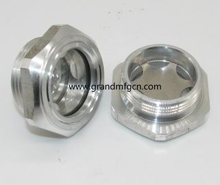 Métrico hilo M30X1.5 M33X1.5 reductor de aluminio indicador de nivel de aceite vidrio personalizado disponible