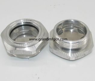 Métrico hilo M30X1.5 M33X1.5 reductor de aluminio indicador de nivel de aceite vidrio personalizado disponible